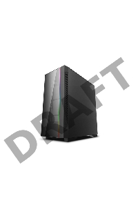 Корпус Deepcool MATREXX 55 V3 ADD-RGB 3F без БП, большое боковое окно, 3xRGB LED 120мм ветилятора спереди, RGB LED спереди, черный, ATX