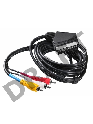 Кабель соединительный аудио-видео Buro SCART (m)/3хRCA (m) 2м. черный (BSC005-2)