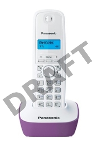 Телефон Panasonic KX-TG1611RUF (сиреневый) {АОН, Caller ID,12 мелодий звонка,подсветка дисплея,поиск трубки}