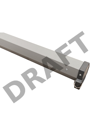 Экран Sakura 220x220см Wallscreen 1:1 настенно-потолочный рулонный белый  123' Matt White (MW), серый корпус