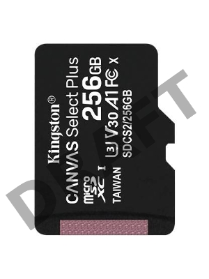 Флеш карта microSDHC 256GB microSDXC Class10 Kingston <SDCS2/256GBSP> UHS-I Canvas Select up to 100MB/s без адапт