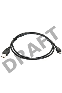 Кабель USB 2.0 A-->mini-B 5P (1м) черный TELECOM/VCOM <TC6911BK-1.0M>