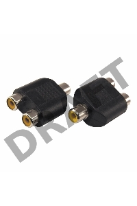 Переходник аудио (гнездо RCA - 2 гнезда RCA), (1шт.)  REXANT