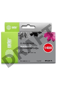 Картридж струйный Cactus CS-PGI1400XLM пурпурный для HP Canon MB2050/MB2350/MB2040/MB2340 (11.5мл)