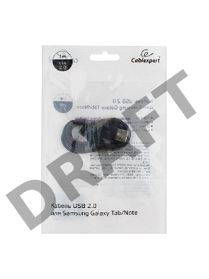 Кабель USB Cablexpert CC-USB-SG1M AM/Samsung, для Samsung Galaxy Tab/Note, 1м, черный, блистер