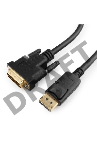 Кабель DisplayPort-DVI Gembird/Cablexpert  1.8м, 20M/19M, черный, экран, пакет(CC-DPM-DVIM-6)