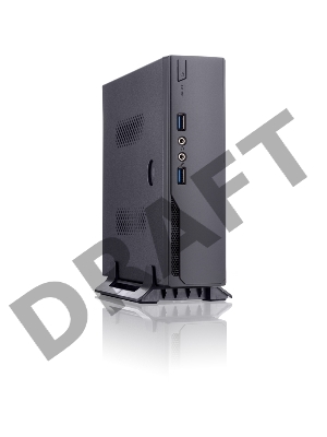 Корпус с внешним блоком питания 120Вт. Сase Foxline mITX 120W ext., DC-converter, 2xUSB3.0, 1x40mmFan, Black, VESA, powercord