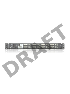 ATEN Single Rail 8-Port DVI FHD LCD KVM Switch