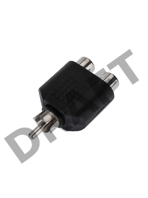 Переходник штекер RCA - 2 гнезда RCA  REXANT