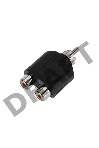 Переходник штекер RCA - 2 гнезда RCA  REXANT