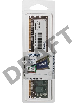 Модуль памяти Patriot DIMM DDR3 4GB (PC3-12800) 1600MHz PSD34G16002
