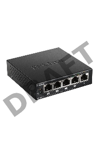 Коммутатор D-Link DGS-1005P/A1A Неуправляемый коммутатор с 5 портами 10/100/1000Base-T, функцией энергосбережения и поддержкой QoS (4 порта с поддержк