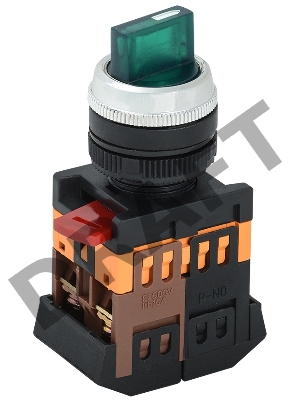 Переключатель ANCLR-22-3 на 3 фикс. полож. зел. 1з+1р ИЭК BSW10-ANCLR-3-K06