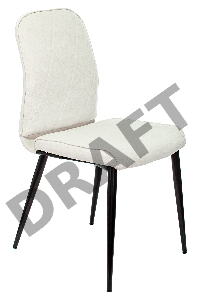 Стул для кухни Бюрократ KF-3 молочный Velvet 20 металл черный на ножках (KF-3/VELV20)