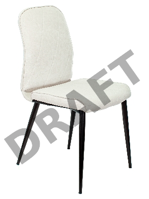 Стул для кухни Бюрократ KF-3 молочный Velvet 20 металл черный на ножках (KF-3/VELV20)