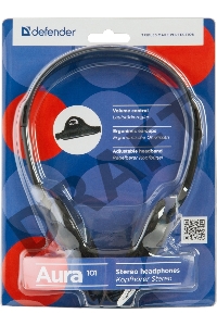 Нaушники AURA 101 BLACK 63101 DEFENDER