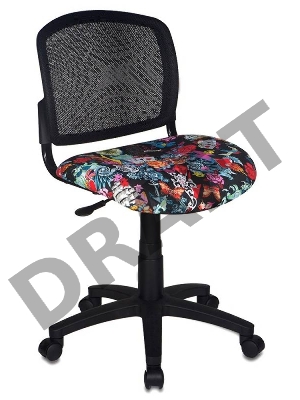 Кресло Бюрократ CH-296NX/TATTOO спинка сетка черный сиденье черный черепа Tattoo