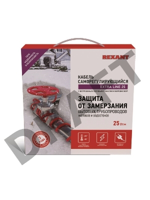 Саморегулируемый греющий кабель на трубу Extra Line 25MSR-PB 3M (3м/75Вт) | 51-0638 | REXANT