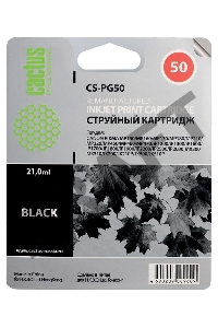 Картридж струйный Cactus CS-PG50 черный для Canon Pixma MP150/ MP160/ MP170/ MP180 (18ml)