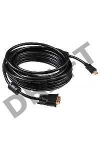 Кабель Buro HDMI-19M-DVI-D-10m 24M/19M 10м позол/ферритовые кольца