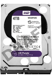 Жесткий диск Western Digital SATA-III 4Tb WD40PURZ Video Purple (5400rpm) 64Mb 3.5