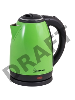 Чайник электрический HOMESTAR HS-1010, нержавейка,1.8л, зеленый,1500Вт (в уп. 12 шт)