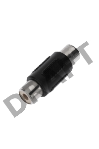 Переходник 1 гнездо RCA - 1 гнездо RCA, монокль  REXANT