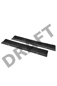 Комплект щеточного ввода в шкаф, универсальный, цвет черный