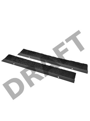 Комплект щеточного ввода в шкаф, универсальный, цвет черный