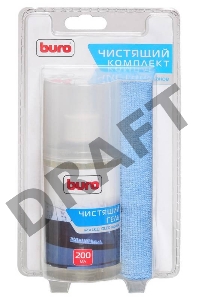 Чистящий набор (салфетки + гель) Buro BU-Glcd (салфетка и гель) для экранов ЖК мониторов блистер 200мл