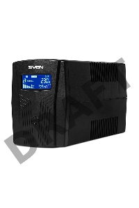 Источник бесперебойного питания SVEN Pro 650 650VA/390W LCD, USB, RJ-45 (2 EURO)