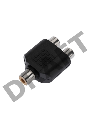 Переходник гнездо RCA - 2 гнезда RCA  REXANT
