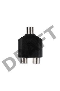 Переходник гнездо RCA - 2 гнезда RCA  REXANT