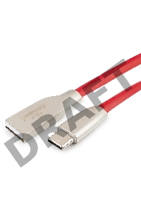 Кабель USB 2.0 Cablexpert CC-G-USBC01R-3M, AM/Type-C, серия Gold, длина 3м, красный, блистер