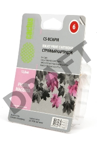 Картридж струйный Cactus CS-BCI6PM пурпурный для Canon S800 S820 S900 S9000 i905D i950S i960x (12ml)