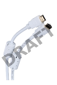 Кабель HDMI 19M/M ver 2.0, 10М, 2 фильтра, белый  Aopen <ACG711DW-10M>     