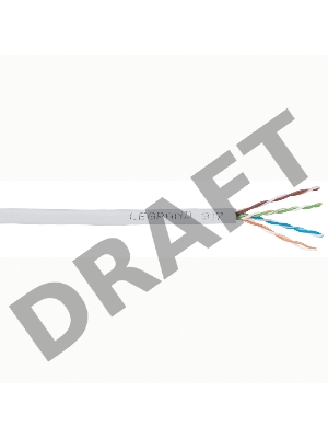 Кабель витая пара LEGRAND 32751 (305 м) , неэкранированная U/UTP, категория 5е, 4 пары, PVC, серый