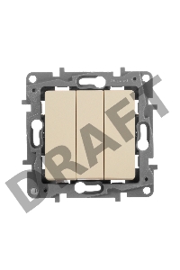 Выключатель 3-клавишный 10АХ, сл. кость ETIKA 