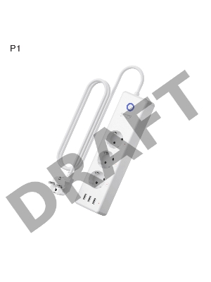 Сетевой фильтр Gosund Smart plug P1, 3 USB outlet, total 3.1A 3 sockets seperate controlled