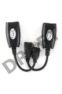 Кабель Gembird UAE-30M USB 2.0 кабель удлинительный AM/AF/RJ45Fx2  по витой паре