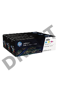 Тонер-картридж набор HP CF370AM № 305A голубой/пурпурный/желтый CLJ M451 (CE411A+CE412A+CE413A)