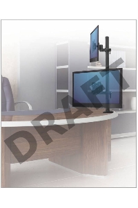 Настольное наклонно-поворотное крепление Kromax OFFICE-5, для 2-х LCD мониторов 13