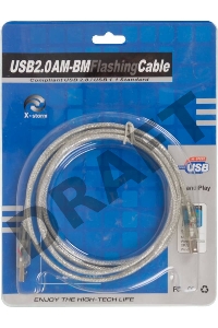 Кабель USB2.0 Ningbo USB A (m)/USB B (m) 1.8м подсветка