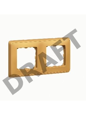 Рамка* 2 Рамка 2 поста матовое золото