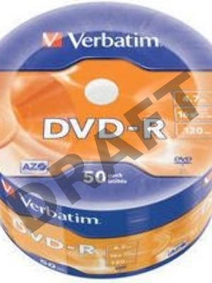 Диск DVD-R Verbatim 4.7Gb 16x Cake Box (50шт) (43788)