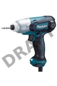 Дрель-шуруповерт Makita TD0101F Шуруповерт уд,{230Вт,0-3200у\м,6-ти гран 6.35,100Нм,0.99кг,кор,M4-M14,бита Philips,подсветка}