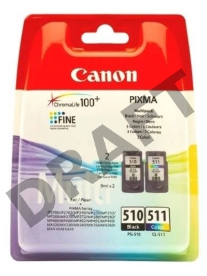 Картридж струйный PG-510/CL-511 (2970B010), для Canon PIXMA MP240/260/480, MX320/330, 3 цвета, 244 стр.