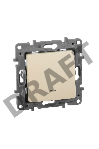 Переключатель с подсветкой, авт., 10AX, сл.кость ETIKA Переключатель с подсветкой, авт., 10AX, сл.кость