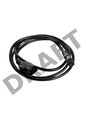 Шнур питания с заземлением IEC 60320 C13/IEC 60320 C14, 10А/250В (3x1,0), длина 3 м. (R-10-Cord-C13-C14-3)