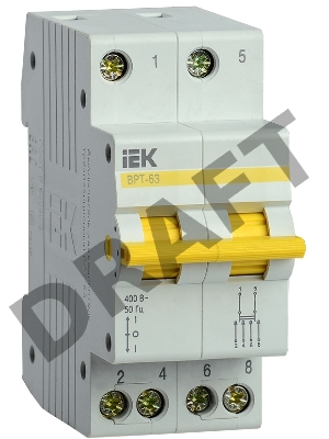 Выключатель-разъединитель трехпозиционный 2п ВРТ-63 25А ИЭК MPR10-2-025